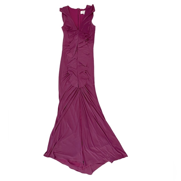 Badgely Mischka ruched evening gown formal Dress size 2 - Picture 2 of 10